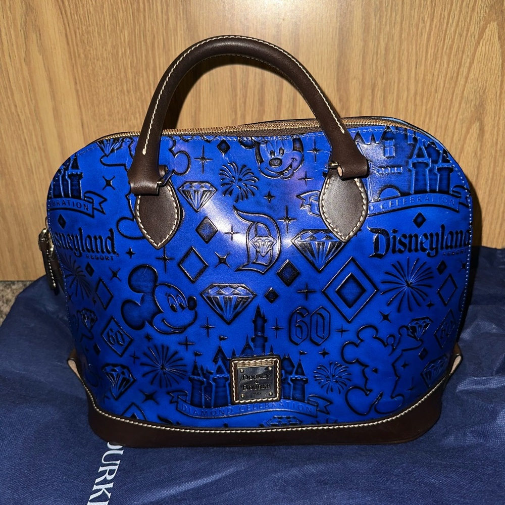 Dooney & Bourke Disney 60th Anniversary Diamond Celebration Blue Leather Purse